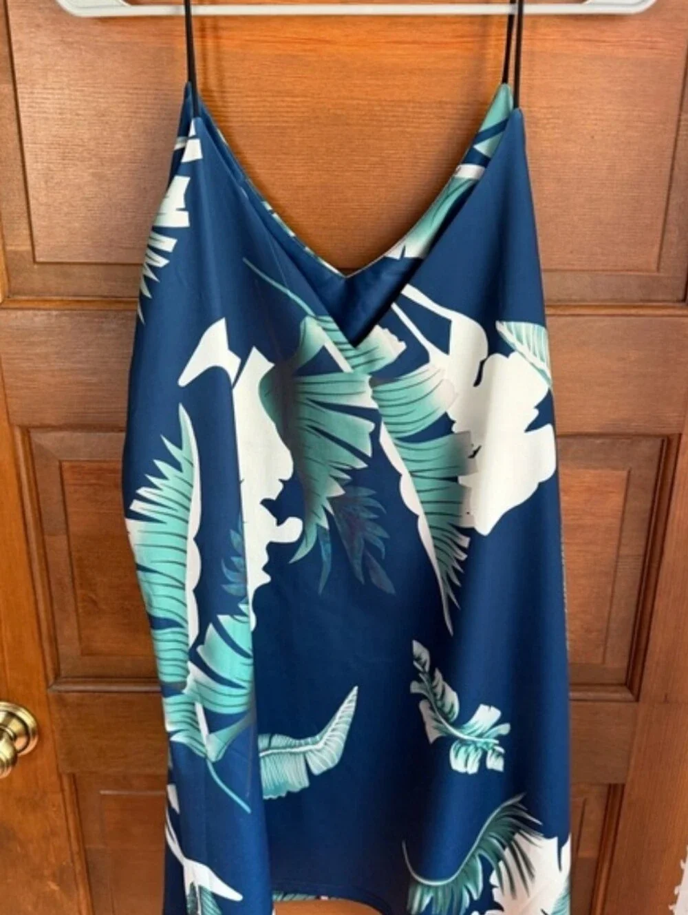 TROPICAL PALM LEAVES MINI DRESS